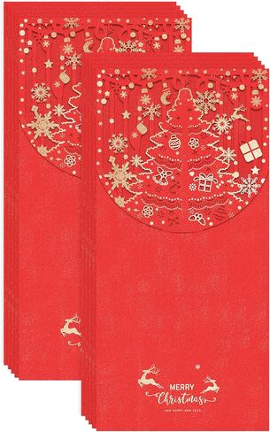 Christmas Money Cards, 10 Pack cash envelopes, Christmas Money Holders for Cash, Checks, or Gift Cards, For Christmas Day/Birthday/Holiday/Party/Spring Festival etc（Red Color7 × 3.4 inch） in Kuwait