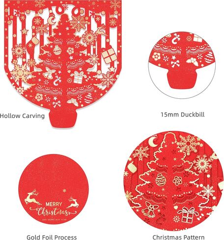 Christmas Money Cards, 10 Pack cash envelopes, Christmas Money Holders for Cash, Checks, or Gift Cards, For Christmas Day/Birthday/Holiday/Party/Spring Festival etc（Red Color7 × 3.4 inch） in Kuwait