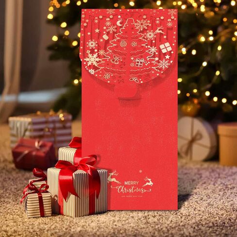 Christmas Money Cards, 10 Pack cash envelopes, Christmas Money Holders for Cash, Checks, or Gift Cards, For Christmas Day/Birthday/Holiday/Party/Spring Festival etc（Red Color7 × 3.4 inch） in Kuwait