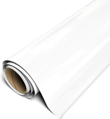 Siser EasyWeed Stretch Matte HTV مقاس 11.8 بوصة × 15 قدمًا - (أبيض - HEX #EFF0F1) in Kuwait