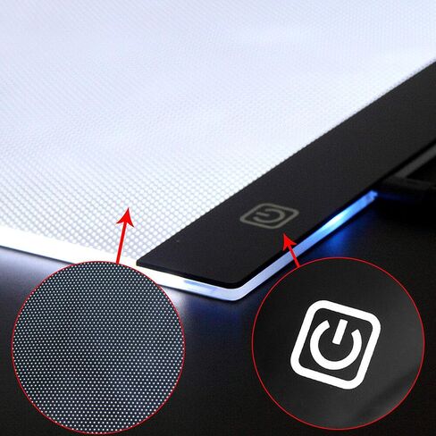 جهاز تتبع صندوق إضاءة LED محمول رفيع للغاية مع 3 مستويات سطوع 7500K كابل طاقة USB سطوع خافت لتتبع الأعمال الفنية لوحة إضاءة للرسم والرسم والرسوم المتحركة والرسم الماسي 5D (A4) in Kuwait