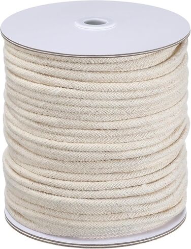 VitalCozy 0.37 Inch x 20 yd Cotton Piping Cord Natural Cording for Sewing Cotton Cord for Upholstery Pillows Welting Applications in Kuwait