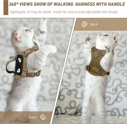cat Vest Harness Walking Escape Proof Easy Control Handle for Small Large Kitten Puppy Vest Adjustable Comfort no Pull Outdoor All Weather air mesh Harness XXS xs in Saudi Arabia