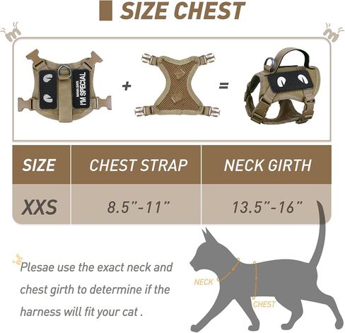 cat Vest Harness Walking Escape Proof Easy Control Handle for Small Large Kitten Puppy Vest Adjustable Comfort no Pull Outdoor All Weather air mesh Harness XXS xs in Saudi Arabia