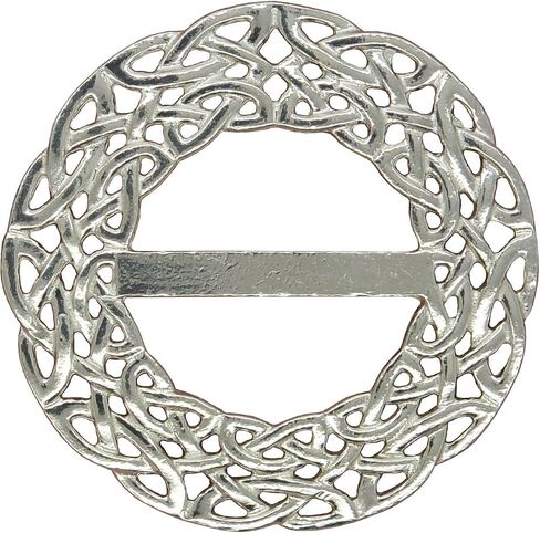 Celtic Scarf Ring, Deep Celtic Braid Scarf Ring, Handmade, in Fine Pewter, by William Sturt in Saudi Arabia
