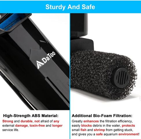 Aquarium Power Filter in-Tank Ultra Silent Small Fish Tank Filter 3W for Aquarium 1 to 10 Gallon Tank, 1 Yr Warranty in Kuwait