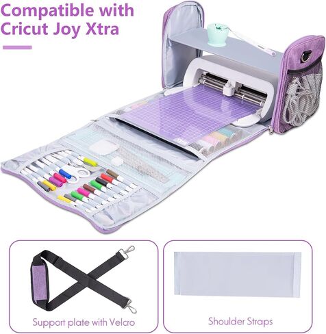 3 In 1 Carrying Case for Cricut Joy Xtra,Dust Cover for Cricut Cutting Machine,Cricut Joy Xtra Accessories Tote Bag,Fully Open Designed Storage bag,Compatible with Cricut Joy Xtra Tools and Supply in Saudi Arabia