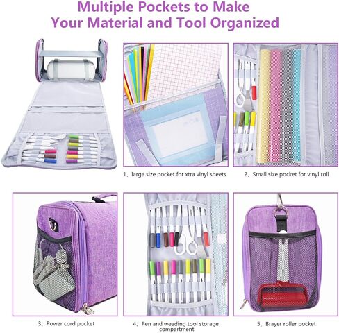 3 In 1 Carrying Case for Cricut Joy Xtra,Dust Cover for Cricut Cutting Machine,Cricut Joy Xtra Accessories Tote Bag,Fully Open Designed Storage bag,Compatible with Cricut Joy Xtra Tools and Supply in Saudi Arabia