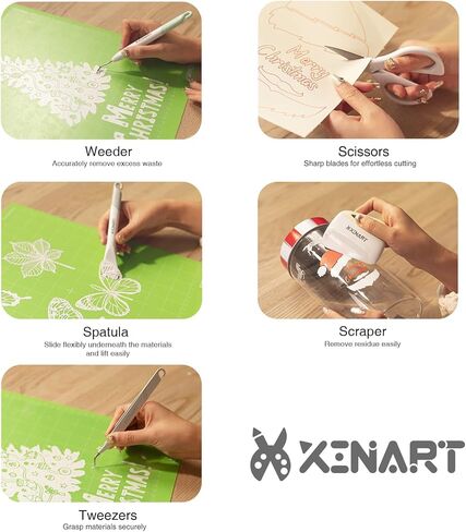 Xinart Vinyl Weeding Tools Set for Vinyl Weeder/Scraper/Spatula/Tweezers/Scissors Basic Weed Removal Tool Kit in Saudi Arabia