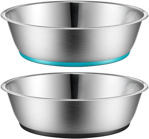 PEGGY11 Lightweight Stainless Steel Dog Bowls - 6 Cup, 2 Pack in Kuwait
