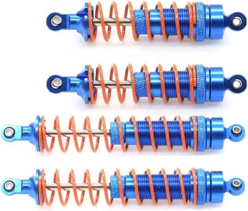 4Pcs Full Metal Big Bore Shocks For Arrma 3s Blx 4WD Mega Shocks Absorber Damper Upgrade Parts Arrma Big Rock Arrma Typhon Arrma Senton Arrma Granite Parts Blue in Saudi Arabia