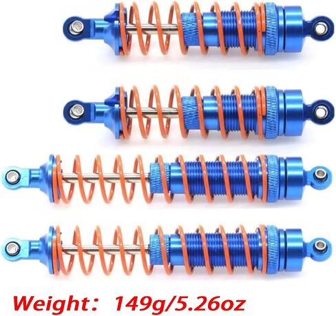 4Pcs Full Metal Big Bore Shocks For Arrma 3s Blx 4WD Mega Shocks Absorber Damper Upgrade Parts Arrma Big Rock Arrma Typhon Arrma Senton Arrma Granite Parts Blue in Saudi Arabia