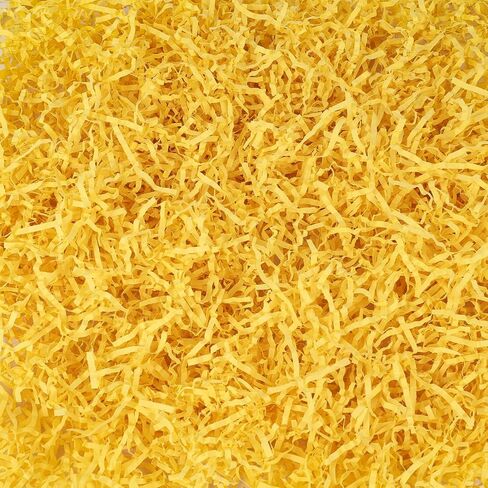 Koogel 1LB Lemon Yellow Shred Paper Fillers, Crinkle Cut Shredded Confetti for Basket Filling Halloween Birthday Wedding Thankgiving Gift Box Stuffing in Saudi Arabia