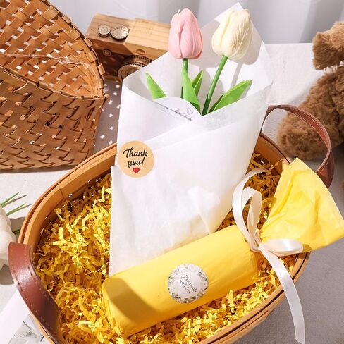 Koogel 1LB Lemon Yellow Shred Paper Fillers, Crinkle Cut Shredded Confetti for Basket Filling Halloween Birthday Wedding Thankgiving Gift Box Stuffing in Saudi Arabia