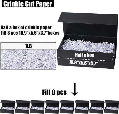 Koogel 1LB Lemon Yellow Shred Paper Fillers, Crinkle Cut Shredded Confetti for Basket Filling Halloween Birthday Wedding Thankgiving Gift Box Stuffing in Saudi Arabia