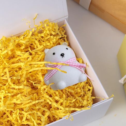 Koogel 1LB Lemon Yellow Shred Paper Fillers, Crinkle Cut Shredded Confetti for Basket Filling Halloween Birthday Wedding Thankgiving Gift Box Stuffing in Saudi Arabia