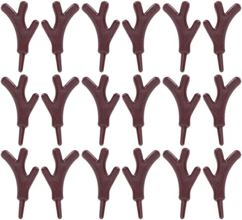 ARTIBETTER Christmas Craft 120pcs DIY Branch Antler Snowman Making Hands Plastic Deer Antlers Crafts DIY Snowman Accessories for Christmas DIY Craft Antlers Branch in Saudi Arabia