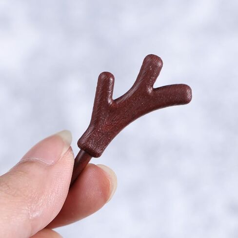 ARTIBETTER Christmas Craft 120pcs DIY Branch Antler Snowman Making Hands Plastic Deer Antlers Crafts DIY Snowman Accessories for Christmas DIY Craft Antlers Branch in Saudi Arabia