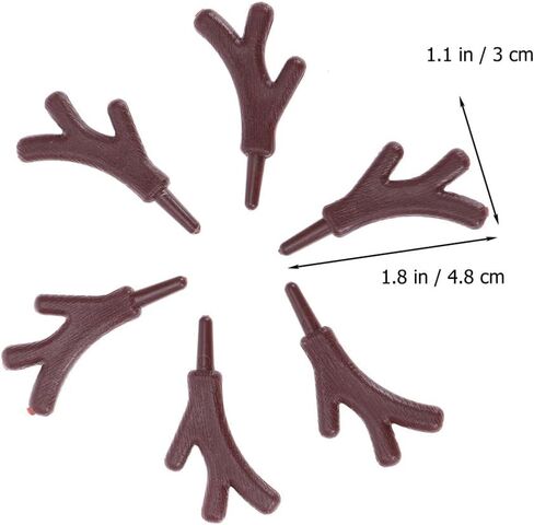 ARTIBETTER Christmas Craft 120pcs DIY Branch Antler Snowman Making Hands Plastic Deer Antlers Crafts DIY Snowman Accessories for Christmas DIY Craft Antlers Branch in Saudi Arabia