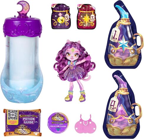 Magic Mixies Pixlings Shimmerverse Series, Create & Mix A Magic Shimmering Potion to Magically Reveal Bearlinda The Polar Bear, This Beautiful 6.5" Fashion Doll Appears Inside The Potion Bottle in Saudi Arabia