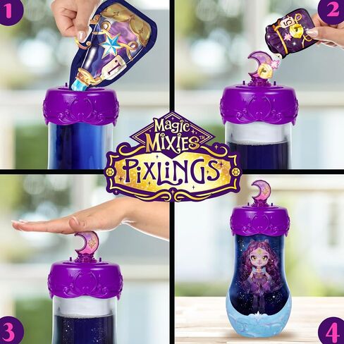 Magic Mixies Pixlings Shimmerverse Series, Create & Mix A Magic Shimmering Potion to Magically Reveal Bearlinda The Polar Bear, This Beautiful 6.5" Fashion Doll Appears Inside The Potion Bottle in Saudi Arabia