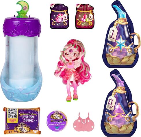 Magic Mixies Pixlings Shimmerverse Series, Create & Mix A Magic Shimmering Potion to Magically Reveal Bearlinda The Polar Bear, This Beautiful 6.5" Fashion Doll Appears Inside The Potion Bottle in Saudi Arabia