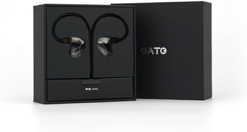 سماعة رأس Fanmusic TRUTHEAR GATE فعالة من حيث التكلفة للسائق الديناميكي داخل الأذن مع كابل 0.78 2Pin (أسود، بدون ميكروفون) in Kuwait