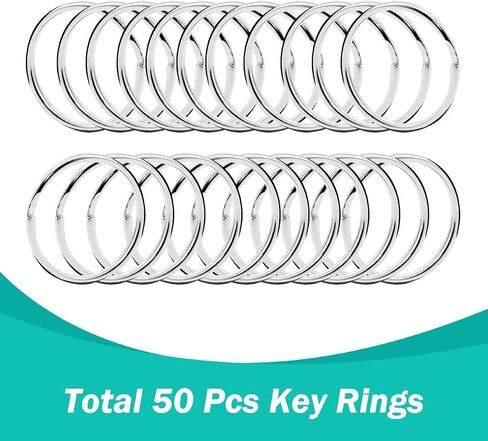 100PCS Premium Swivel Snap Hooks with Key Rings,Metal Lanyard Keychain Hooks Lobster Clasps for Key Jewelry DIY Crafts 1.25inches/32mm(50 Pcs Lanyard Snap Hooks+50 Pcs Key Rings) in Saudi Arabia
