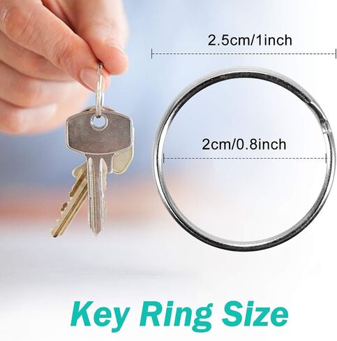 100PCS Premium Swivel Snap Hooks with Key Rings,Metal Lanyard Keychain Hooks Lobster Clasps for Key Jewelry DIY Crafts 1.25inches/32mm(50 Pcs Lanyard Snap Hooks+50 Pcs Key Rings) in Saudi Arabia