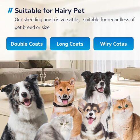 Cat & Dog Brush for Shedding and Dematting,Double-Sided Pet Hair Removal Tool With Metal Comb to Reduce Shedding and Remove Mats,Pet Grooming Brush for Small, Medium Dogs and Cats,Purple in Saudi Arabia