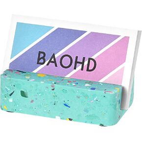 حامل بطاقة عمل للمكتب، حامل عرض بطاقة عمل تيرازو مصنوع يدويًا، حامل بطاقات عمل خرسانية لسطح المكتب منظم للمكتب والمنزل والمدرسة، أخضر in Kuwait