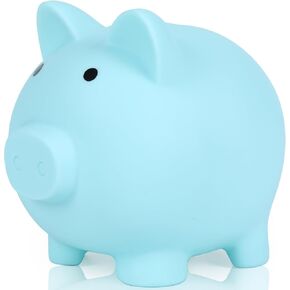 H&W Mini Piggy Bank, Plastic Coin Bank, Unbreakable Money Banks, Cute Piggy Banks for Kids, First Money Box, Best Birthday Gifts Home Decoration（Pink）
