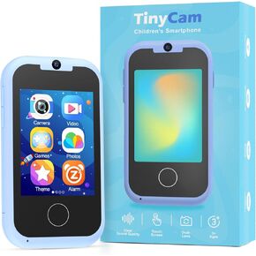 Toys for 3 4 5 6 Year Old Boys Kids MP3 Music Player with Dual Camera, Games, Alarm Clock Toddler Smart Phone Educational Toys Birthday Gifts for Boys Ages 3-6 with SD Card-Blue