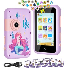 Kids Smart Phone Toy for Girls Boys,Kids Toys Cell Phone, Toddler Smart Phone Learning Toys with Dual Camera, Game, Music Player,Christmas Birthday Gifts for Kids Ages 3-12
