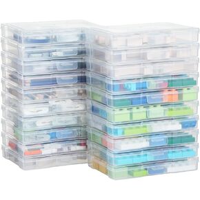 5x7 Photo Storage Cases, Plastic Craft Storage Container, Acid-Free Box for Pictures, Crafts, Scrapbooking, Photo Keeper (10)