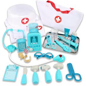 Doctor Kit for Kids , Kids Doctor Kit for Toddlers 3-5 with Medical Storage Bag & Stethoscope, Pretend Play Doctor Set Medical Kit for Boys and Girls Fun Role Playing Game Doctor Play Gift
