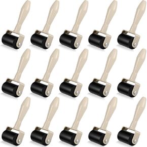 Frienda 15 Pcs Rubber Roller 1.9 Inch Rubber Brayer Rollers Ink Roller for Gluing Printing Inking Block Paper Crafting Press Printmaking Wallpaper Stamping Scrapbooks