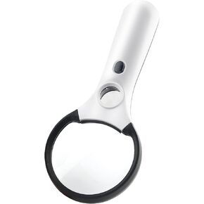 Magnifying Glass with Light,5X 20X Handheld Magnifier 18 Led Light Illuminated Lighted Magnifier Optical Glass Magnifying for Jewelers, Macular Degenaration, Reading, Inspection