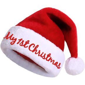 Tbay Christmas Baby Santa Hat, My 1st Christmas Baby Hats One Year Old Newborn Baby Christmas Hats Baby Xmas Holiday Hat For Unisex Toddler Boys Girls Kids Children