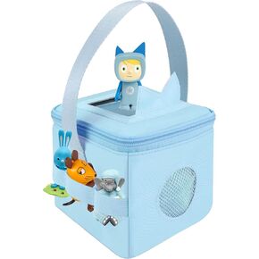 Annmore Carrying Case for Toniesbox and Tonies Figures, with Cover for Tonies Ears, Use for Tonies Characters Transport and Storage, Blue