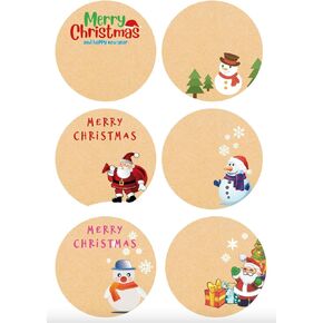 2 inch 90 PCS Merry Christmas Stickers Labels Adhesive Decorative Envelope Seals Stickers for Boxes Cards Envelopes