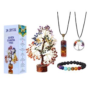 Seven Chakra Tree Of Life | Crystal Tree | Chakra Tree | Tree Of Life | Spiritual Crystal | Crystal Tree For Positive Energy (Complimentory Gifts WIth Tree)