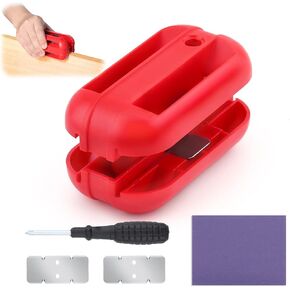 Edge Banding Trimmer,Hand Planer Edge Quad Trimmer with Tungsten Carbide Blades,Laminate Veneer Edge Trimmer,with Abrasive paper and screwdriver,Woodworking Edge Banding Trimmer Tool for All Direction