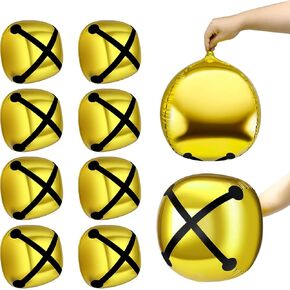 24 Pcs Christmas Bell Foil Balloons 22 Inch 4D Large Christmas Metallic Sphere Chrome Balloons Bells DIY for Christmas Party Decorations and Yard Displays
