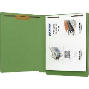 The File King Red Full Side Tab File Folder | Two 2" Fastener Prongs | Letter Size | Box of 50 | Extra Space for Jacket Labeling | Organize Paperwork, Reports and Legal Files