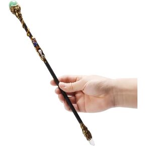 Rich Boxer Fine Handcrafted Crystal Magic Wand Green Aventurine Gemstone White Crystal Gemstone Magic Wand Cosplay Magic Wand for Witches and Wizards