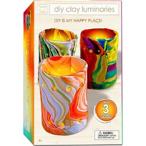 Hapinest Make Your Own DIY Clay Luminaries, Clay Craft Kit for Kids Girls Boys Teenagers, Fun Projects Gifts Craft Kit for Teens, Arts and Crafts Kit for Girls Ages 8-12 6-12 10-12 Years Old & Up
