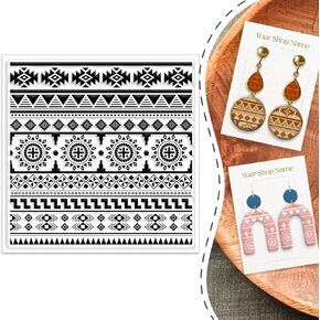 Sea Ripple Polymer Clay Texture Sheet Ocean Waves Silicone Texture Stamp Sheets Clear Texture Mat Modeling Pattern Pad Reusable for Scrapbooking Polymer Clay Pottery Earrings Jewelry Making