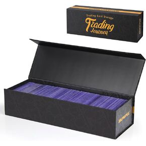 Silph PLC Trading Card Storage Box-[4 Pack], Baseball Hobby Card Holder Case with Magnet for Sports Cards, Top Loader Storage Box Cases with Labels for 800 Cards, 200 Top Loaders