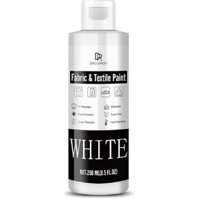 Black Fabric Paint - 8.5 oz Fabric Paint Black for Clothes Permanent, Non-Toxic Black Textile Paint for DIY Fabric Painting, Clothing Paint for T-shirts, Shoes Leather, Jeans, Bags, Canvas